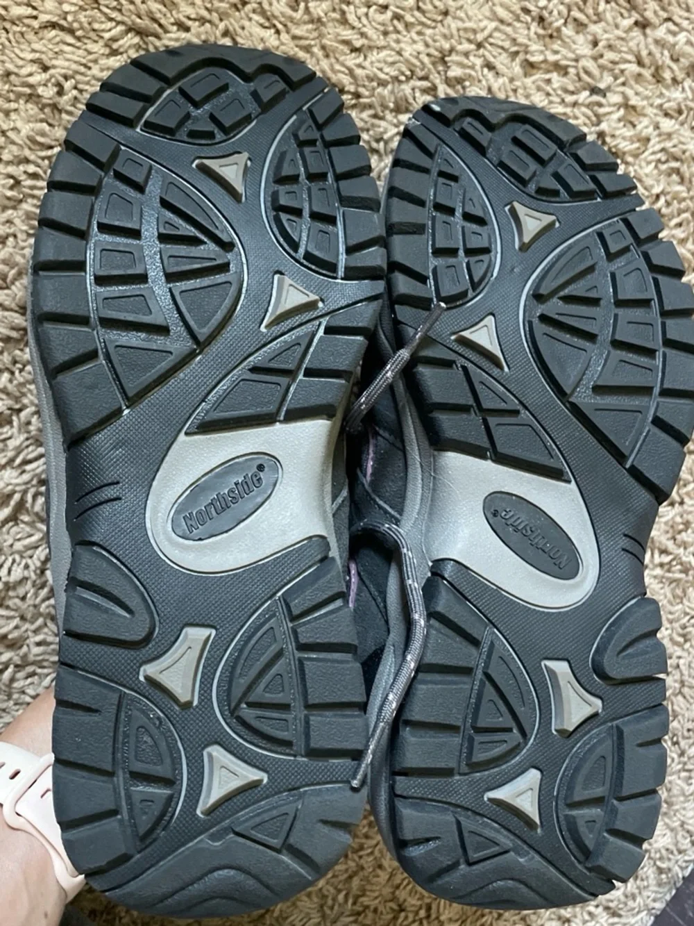 Northside Gray and Black Women's Athletic Hiking Shoes